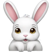 bunny with bow sticker