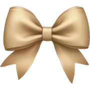 Beige bow sticker
