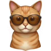 Cat with sunglasses sticker