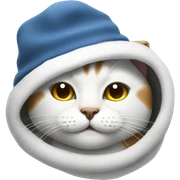 Cat with sleep hat sticker