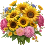 Feeling better flowers sticker