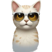Cat with sunglasses sticker
