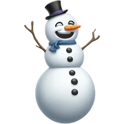Snowman farting sticker