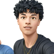 boy with black hair outdoors sticker