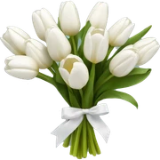 white tulip bouquet  sticker