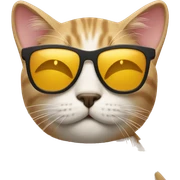 Cat with sunglasses sticker