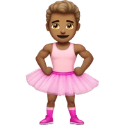 light skinned buff male in pink tutu sticker