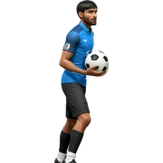male soccer player in action sticker