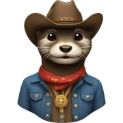cowboy otter sticker
