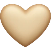 beige heart sticker