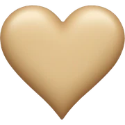 beige heart sticker