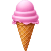 Pink ice cream sticker