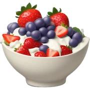 fruit yogurt bowl with strawberries and grapes sticker