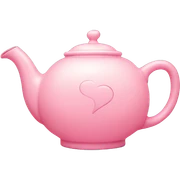 Pastel Pink Teapot "A pastel pink teapot with a glowing finish, steam rising in the shape of hearts, and sparkling details on the handle and spout." sticker