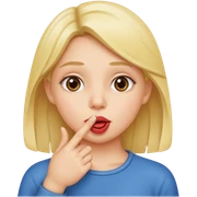 chica con dedo en la boca coqueto sticker