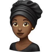 black girl wearing a black satin hair bonnet sticker