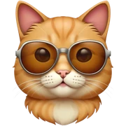 Cat with sunglasses sticker