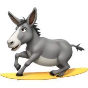 Donkey surfing  sticker