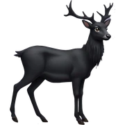 Goth deer sticker