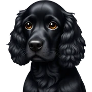 Black cocker sticker