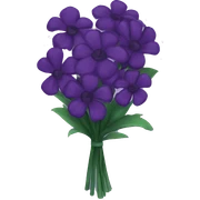 Dark purple flower bouquet sticker
