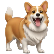 barking corgi sticker
