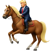 Trump riding a horse sticker