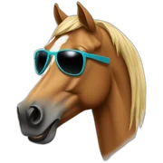 Horse with sunglasses sticker