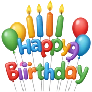 Sign with the words happy birthday  sticker