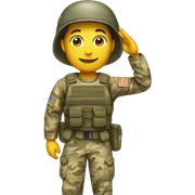 American soldier salutes sticker