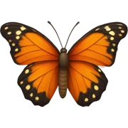Orange butterfly sticker