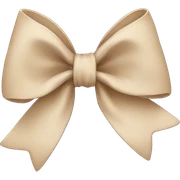 Beige bow sticker