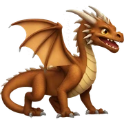 Brown dragon sticker