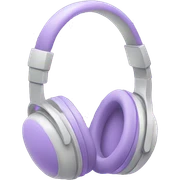 Pale purple headphones sticker