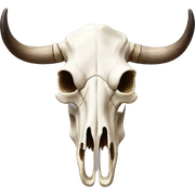 Western cow skull sticker