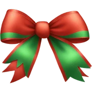 Christmas bow sticker