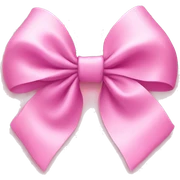 Pink bow sticker