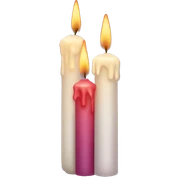 three candles sticker