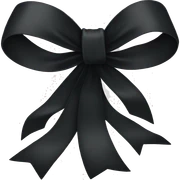 Black bow sticker