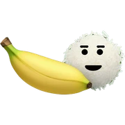 Rice on banana leaf sticker
