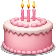 Light pink birthday cake  sticker