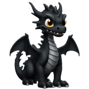 Black dragon sticker