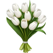 white tulip bouquet  sticker