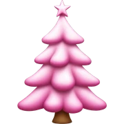 Pink Christmas tree sticker