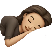 Brunette girl sleeping sticker