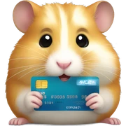 hamster with credit card sticker