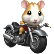 biker hamster sticker