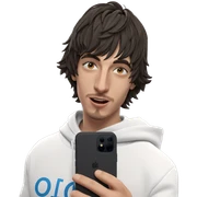 boy in white hoodie holding phone sticker