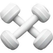 White dumbbells sticker