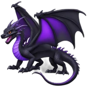 dragon black and purple sticker